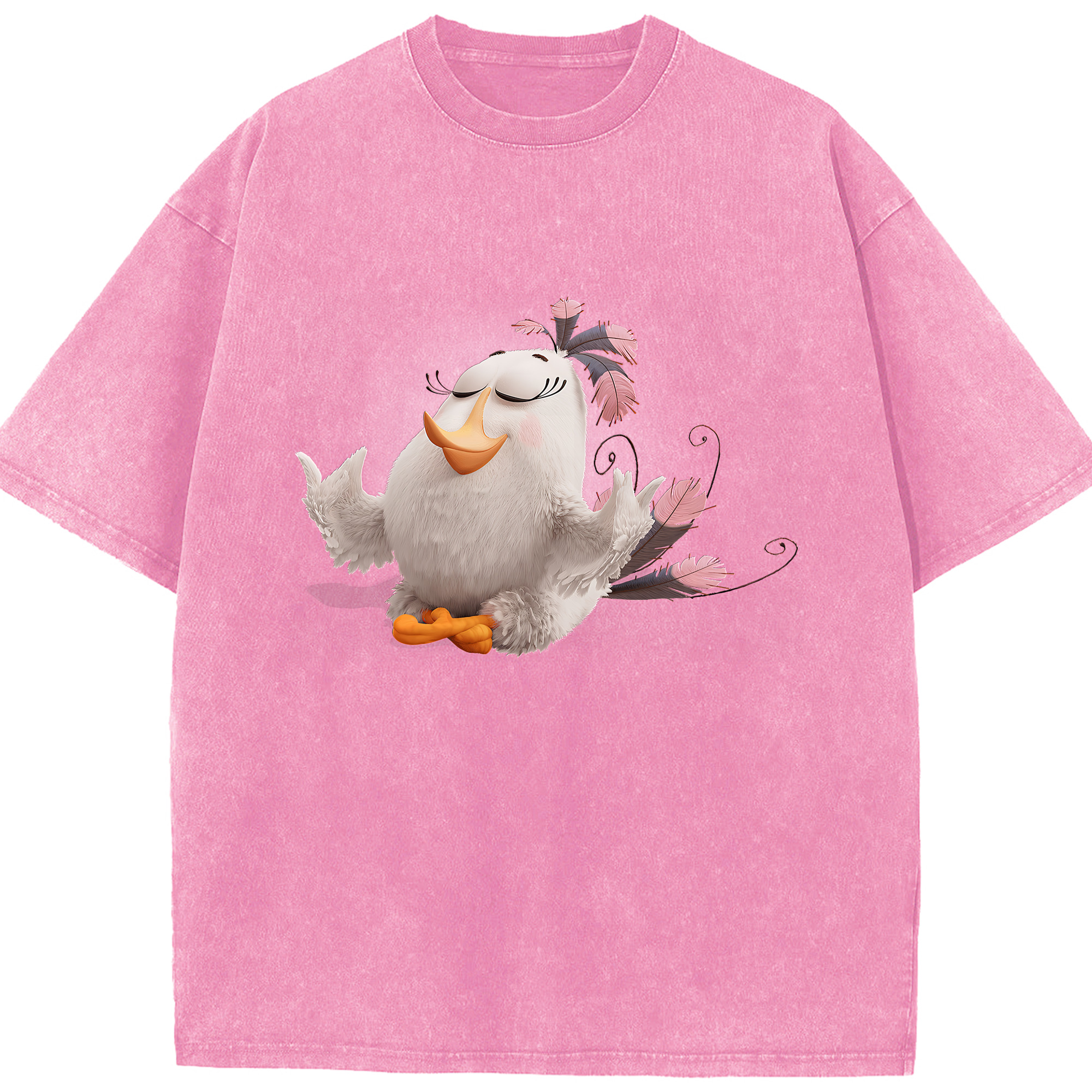 （画像用） Angry Birds アングリーバード 綿100% ヴィンテージ風 半袖Tシャツ（フロントプリント）